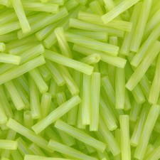 Miyuki twisted bugle beads 2x12mm Matted transparent chartreuse ab TW2012-258F